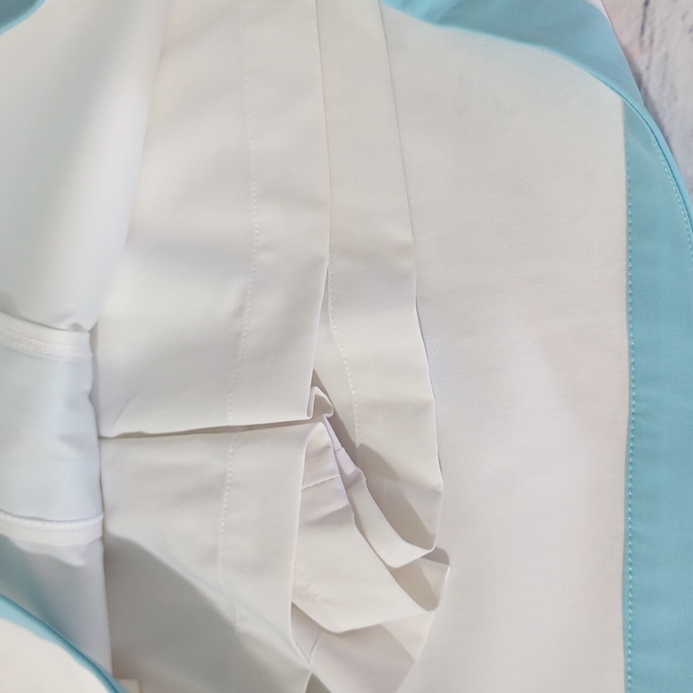NWT GREG NORMAN White Skort with Blue Trim Size 10 - Picture 4 of 5